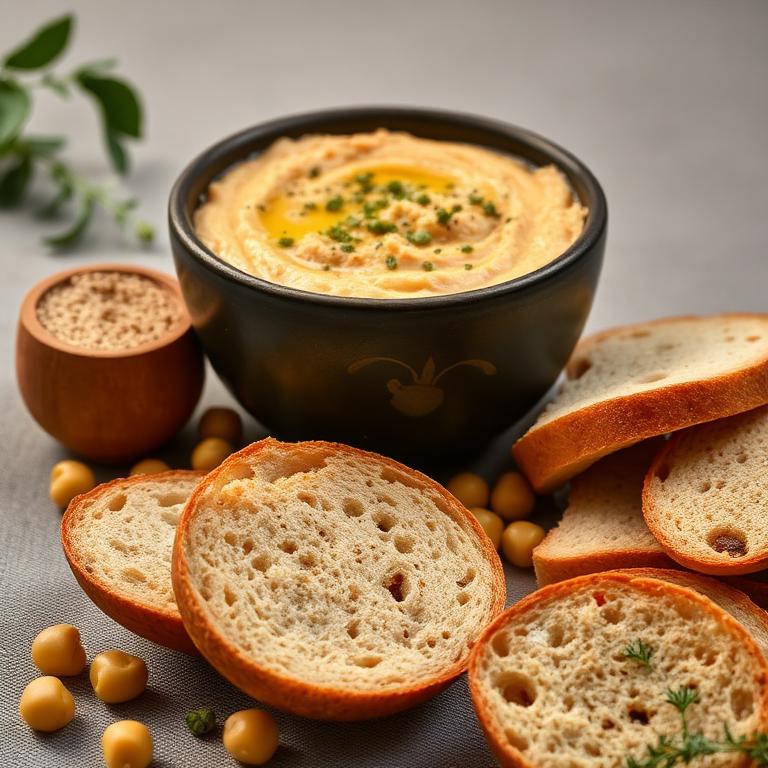 Houmous & pain grillé